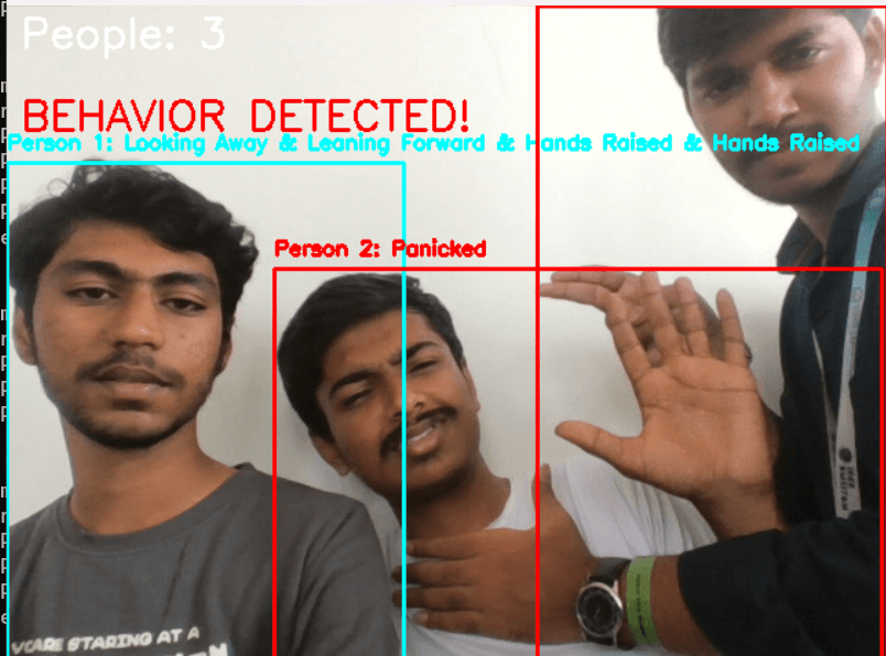 Safe Vision surveillance app detecting suspicious behavior and flagging it in real time on a live video feed